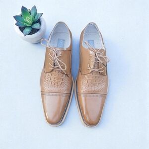 Giovanni Mattias Cap Toe Oxford Tan Men's Dress Shoes Size 12